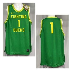 New XL Nike Oregon Ducks Fighting Ducks Collegiate Basketball Green Jersey